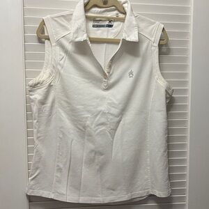 Aronimink Country Club Women’s  White Sleeveless Polo Tank Top